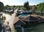 Excellent Drone Shot of the Entire Cottonwood Estates Park with Unit #114 adjacent to the pool. Best spot in the Park!