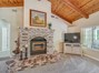 Impressive Brick Hearth & Mantel house a wood burning stove for cozy winter nights!