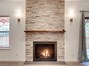 Propane Fireplace with Custom Mantle & Brick Surround