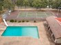 aerial pool and tennis court