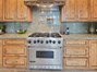 COMMERCIAL GAS 6 BURNER VIKING OVERN AND STOVE WITH VENTED HOOD