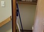 broom closet at top of stairs